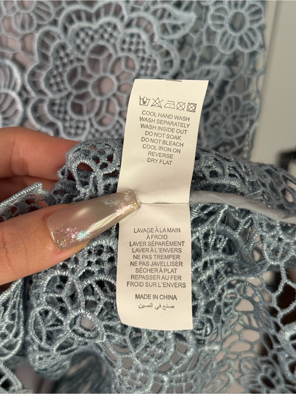 Self-Portrait Blue Floral Lace Open Back Mini Dress｜US 4｜Excellent - Picture 6 of 8